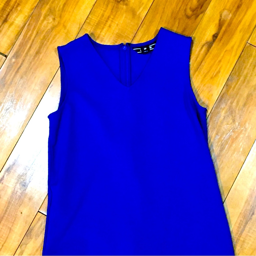 Lands End dress royal blue super stretch cotton workwear cottage nautica…